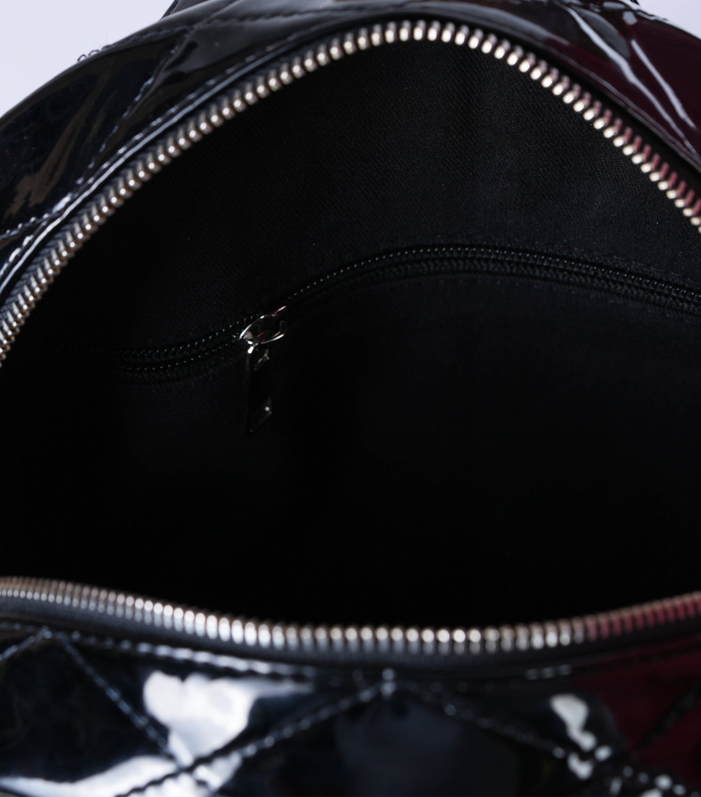 Black PVC Heart-Studded Mini Bag
