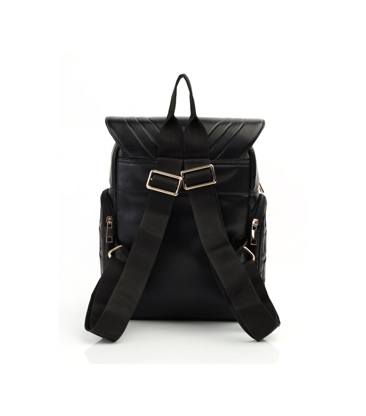 Owl Embroidered Black PU Leather Trendy Mini Backpack