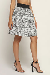 Quatrefoil Printed Skirt