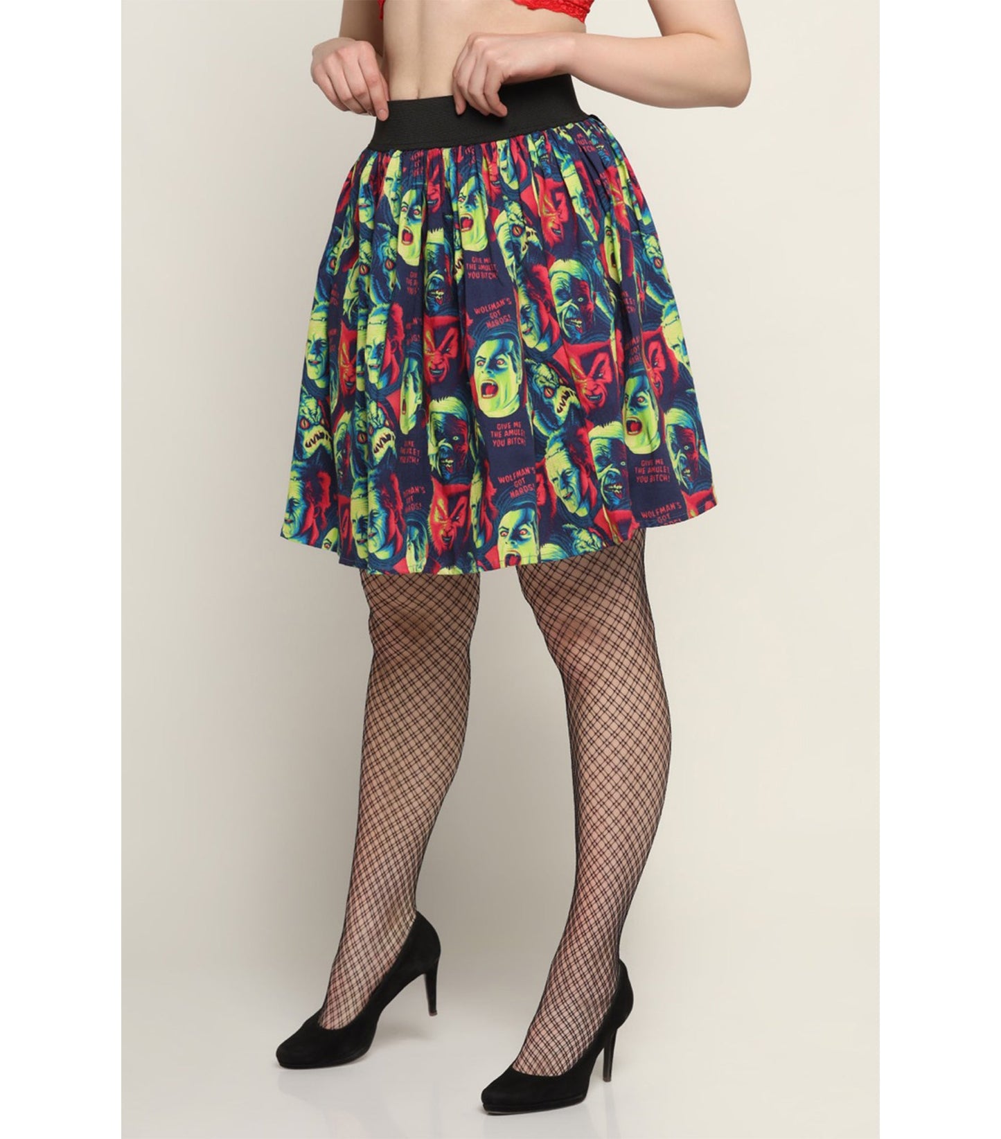 Ghost Printed Skirt