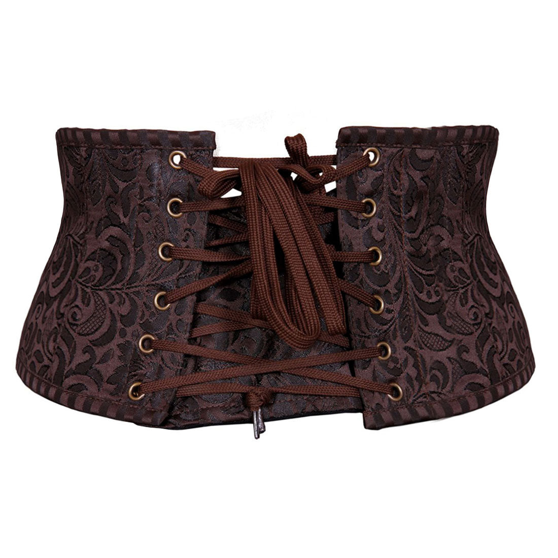 Dark Brown Steel Boned Steampunk corset belt