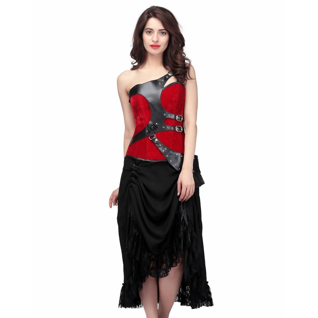 Vigne Steel Boned Gothic Corset Dress Corset Revolution Vigne Steel Boned Gothic Corset Dress Corset Revolution