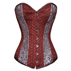 Steampunk Overbust Long Lined Corset Coffee - Corset Revolution