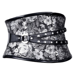 Talulla Gothic Black silver Corset belt - Corset Revolution