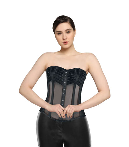 Black Mesh Overbust Corset