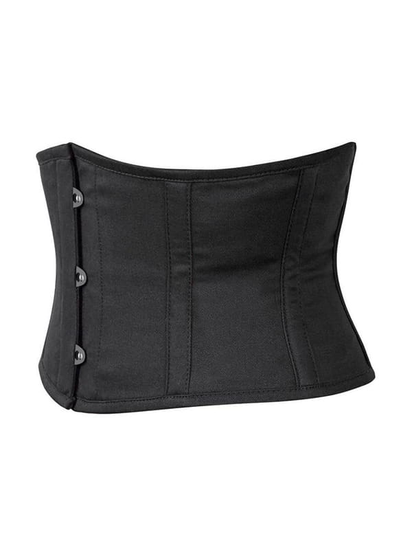 Black waist trainer on a white background