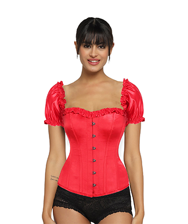 Red Satin Overbust Corset