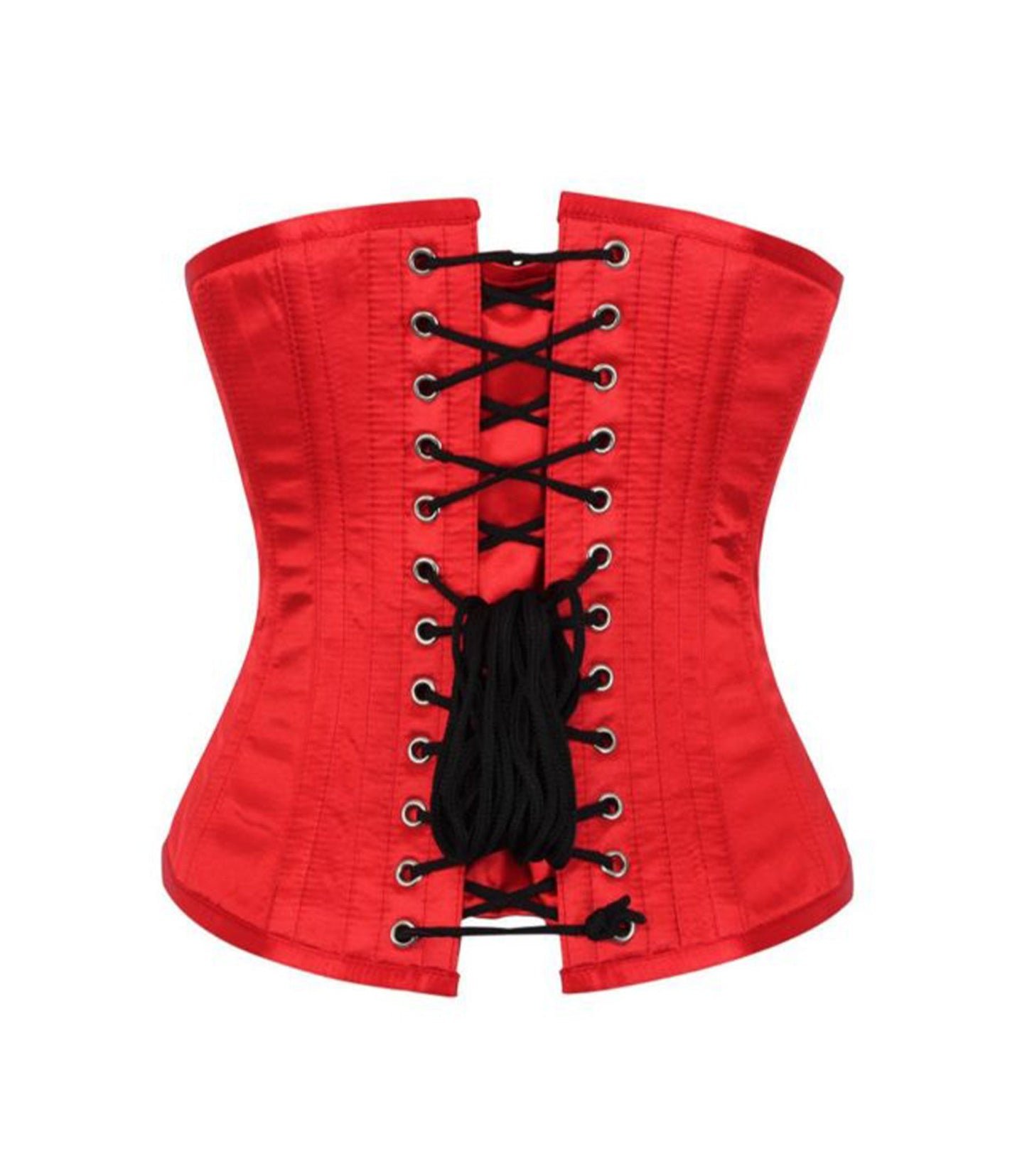 Damask Red Waist Reducing Underbust Corset