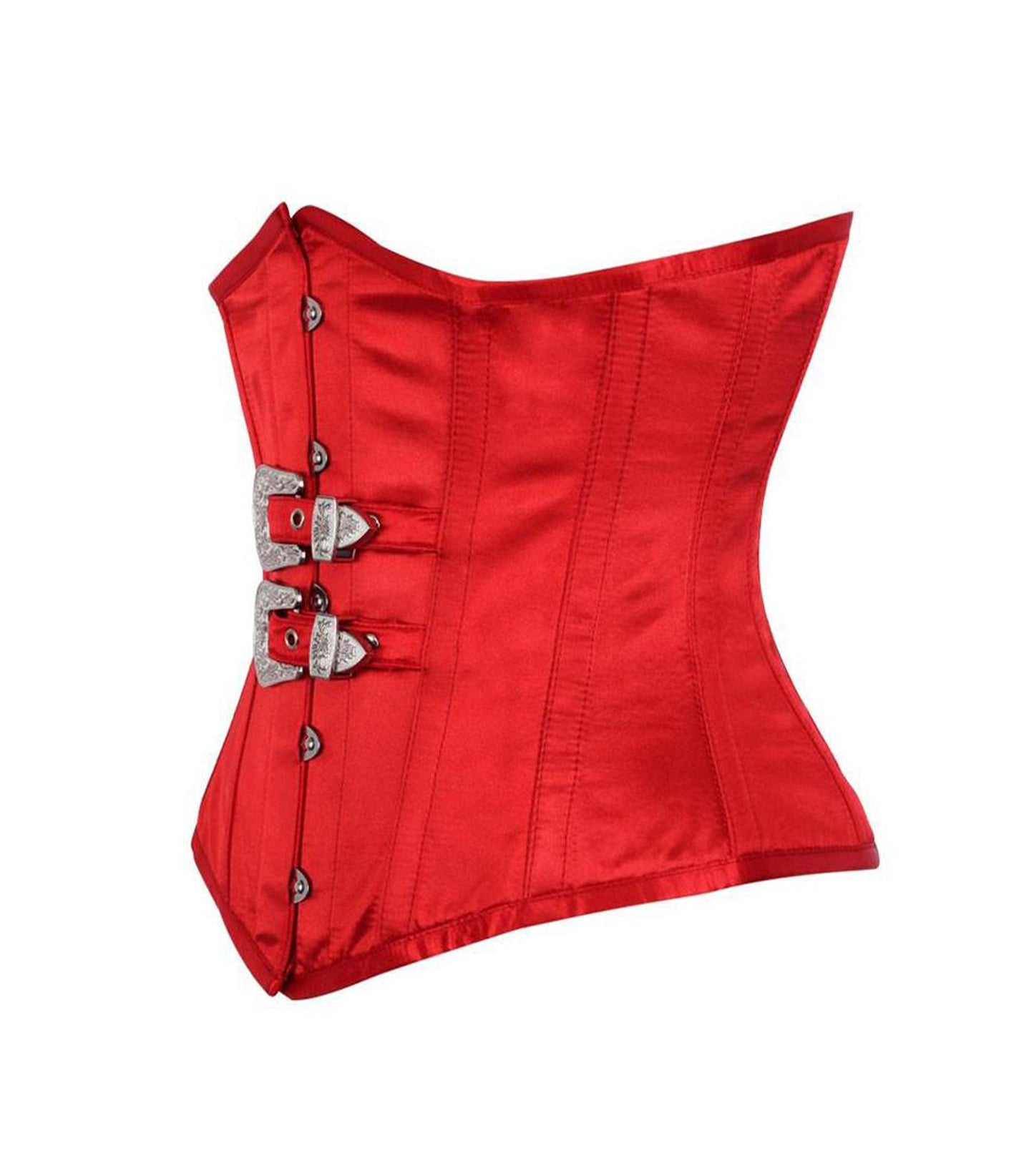 Damask Red Waist Reducing Underbust Corset