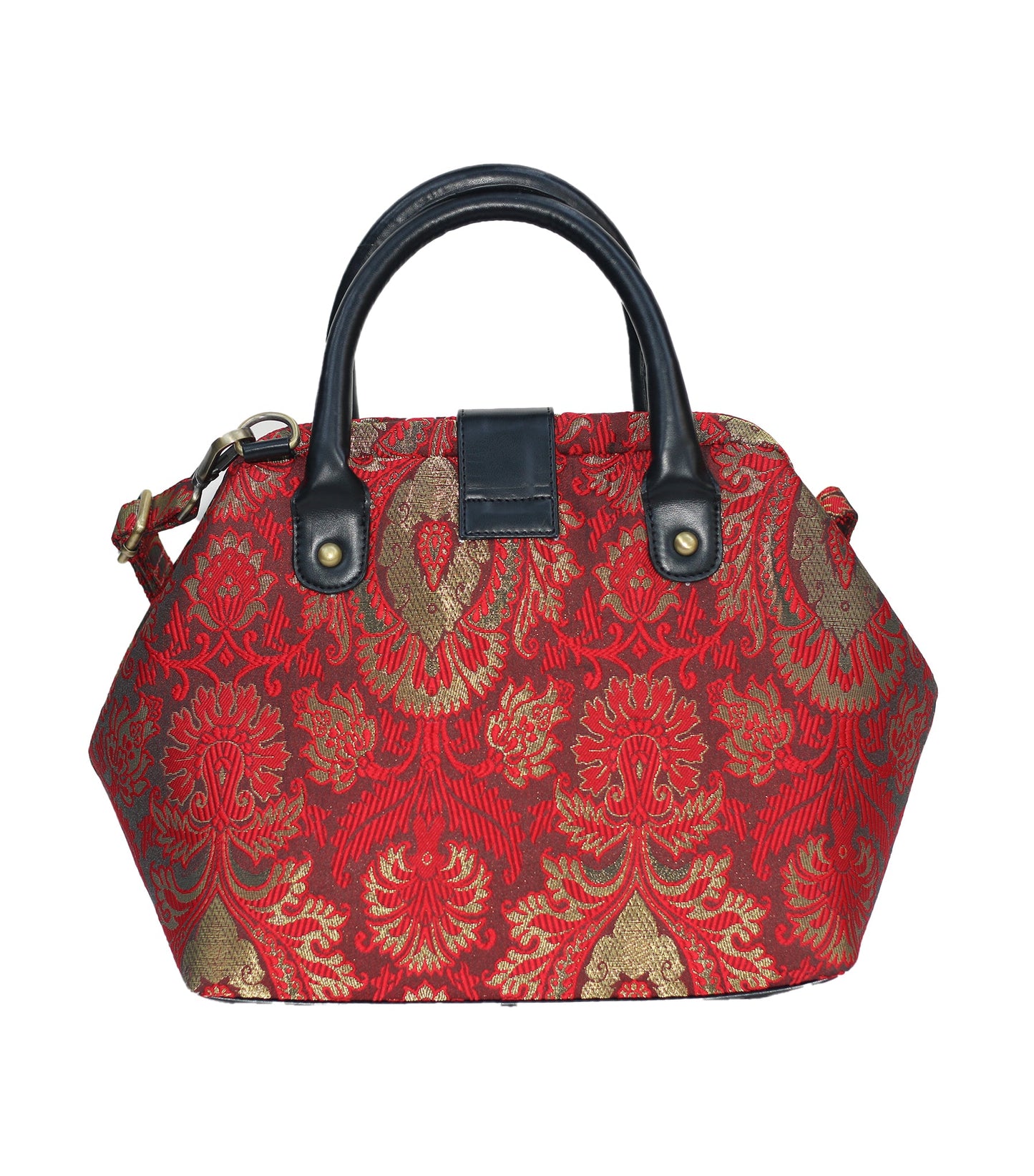 Mary Poppins Red gold Jacquard Handbags