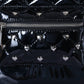 Black PVC Heart-Studded Mini Bag