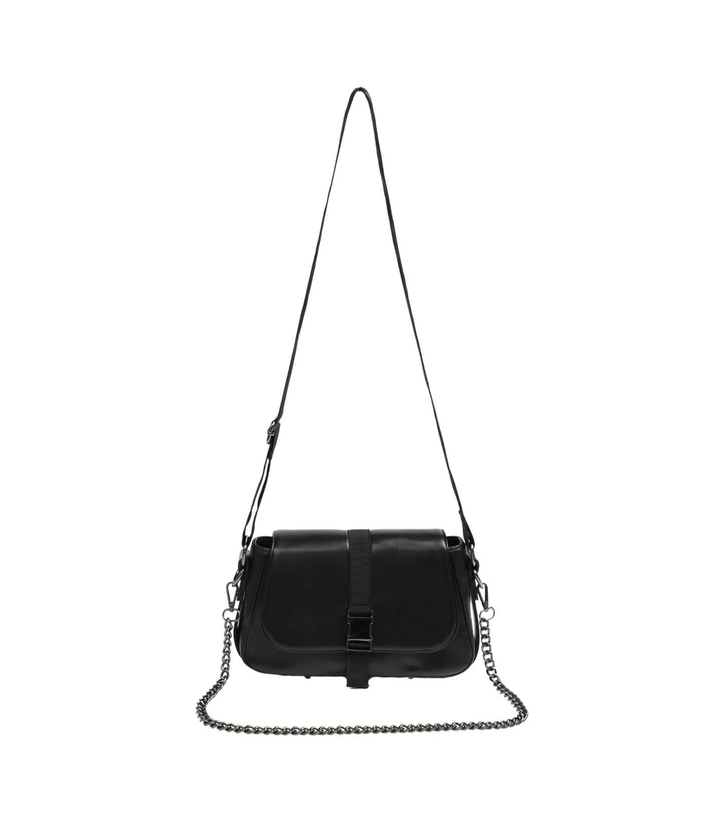 Black PU Gothic Sling Bag