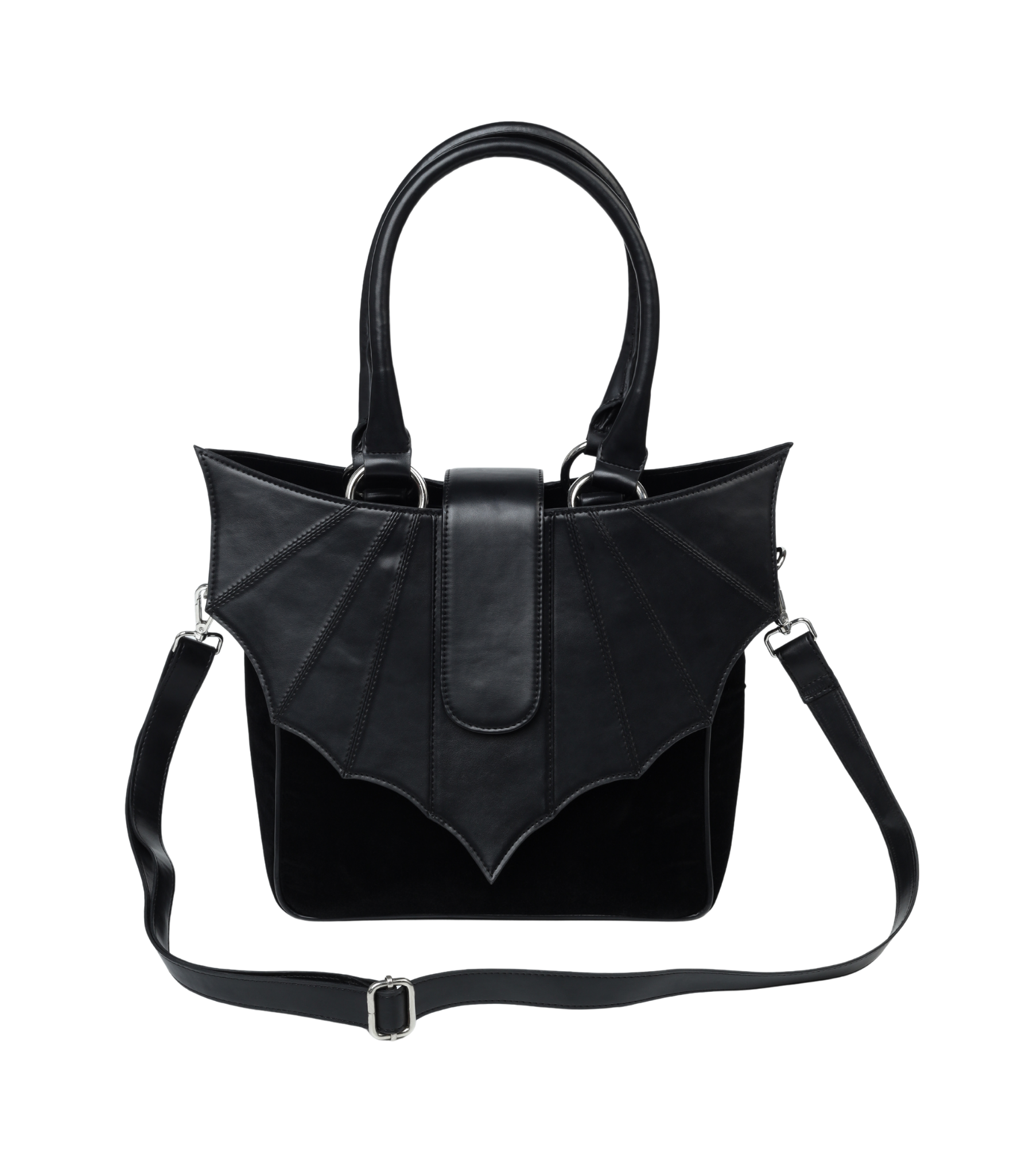 Black Gothic Bat Wing Shoulder Bag with sling