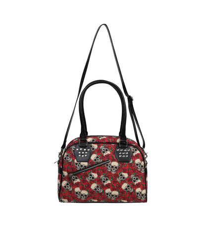 Skull and rose Print Gothic Handbag