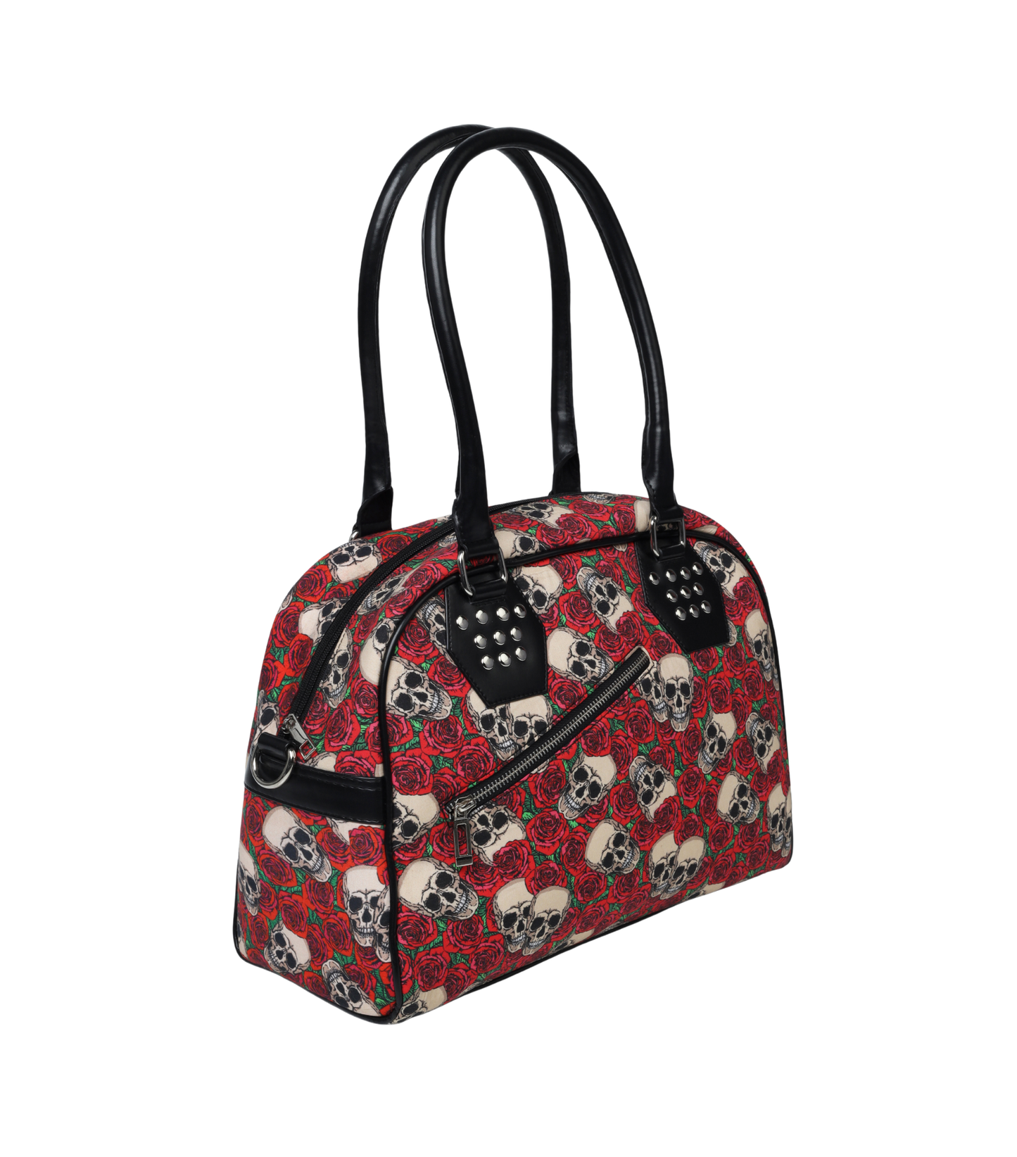 Skull and rose Print Gothic Handbag