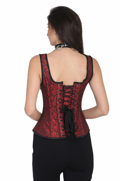 Plain brocade Shoulder Support Overbust corset