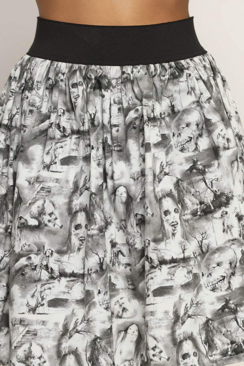 Quatrefoil Printed Skirt