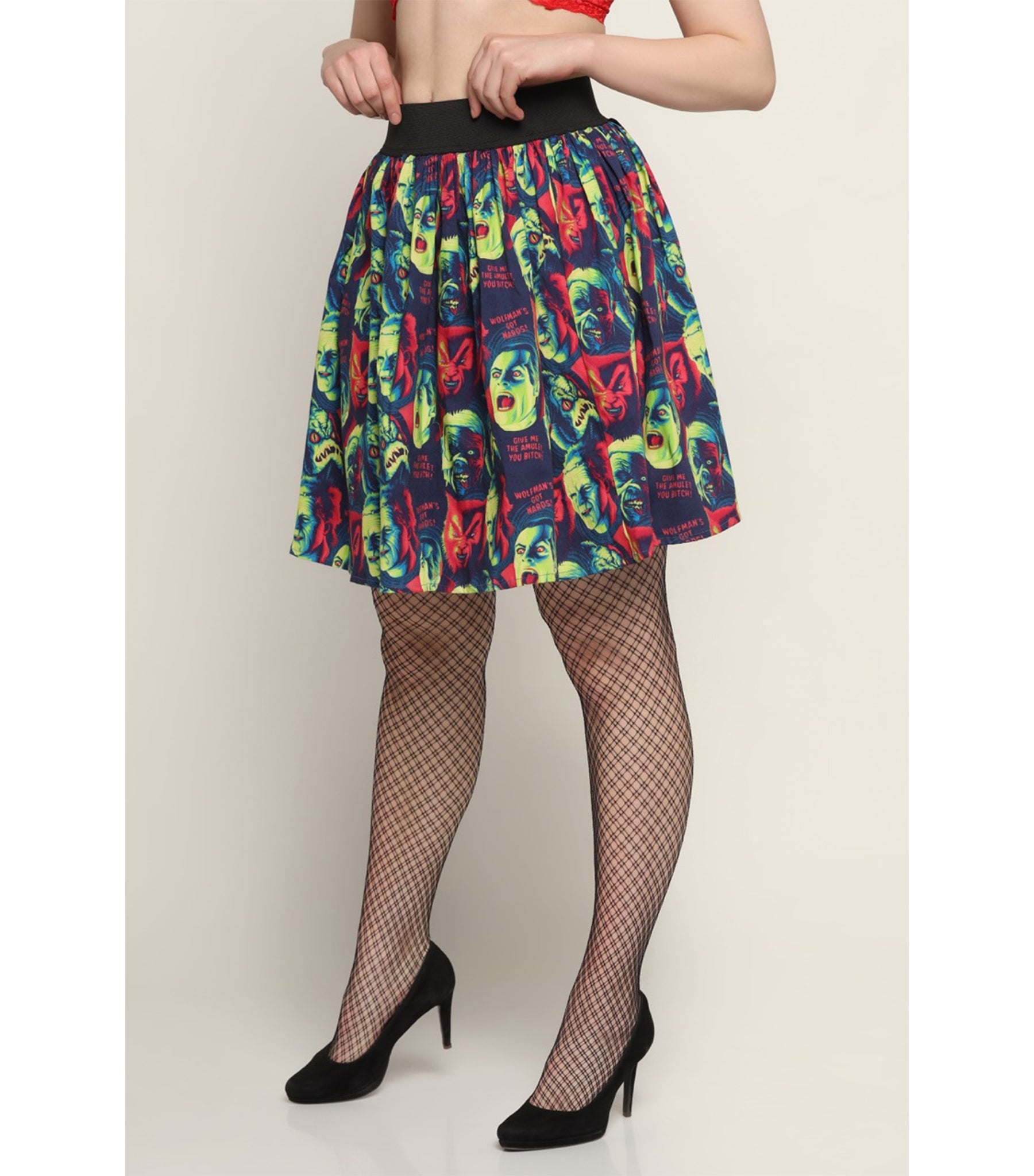 Ghost Printed Skirt