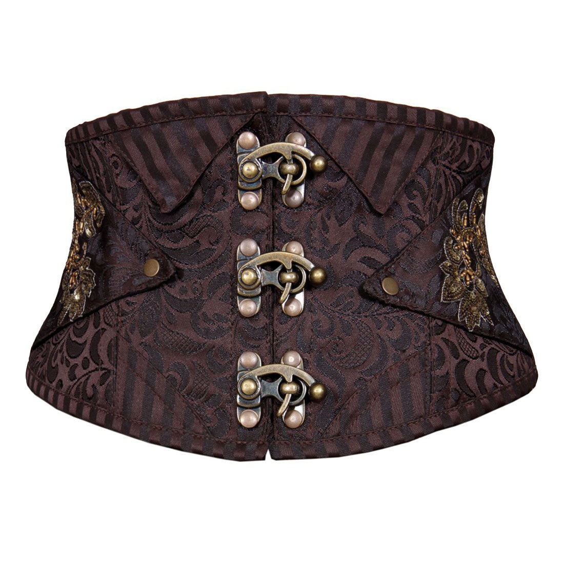 Steampunk Corset Belt Coffee Black - Corset Revolution