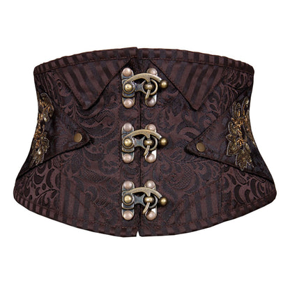 Steampunk Corset Belt Coffee Black - Corset Revolution