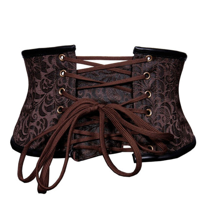 Sanaa Coffee Black Steampunk Corset Belt