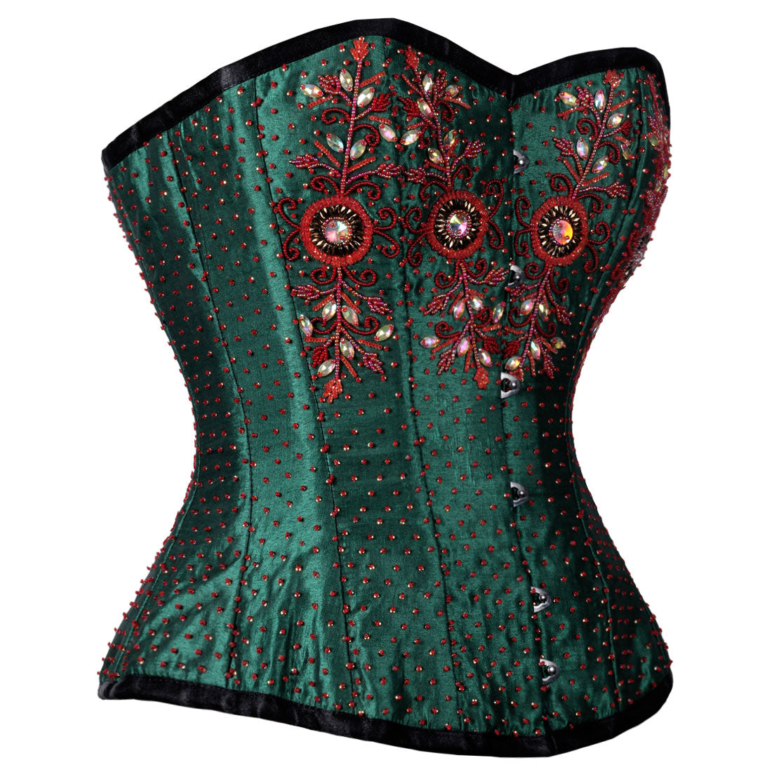 Tempesta Green Sequined Overbust Corset