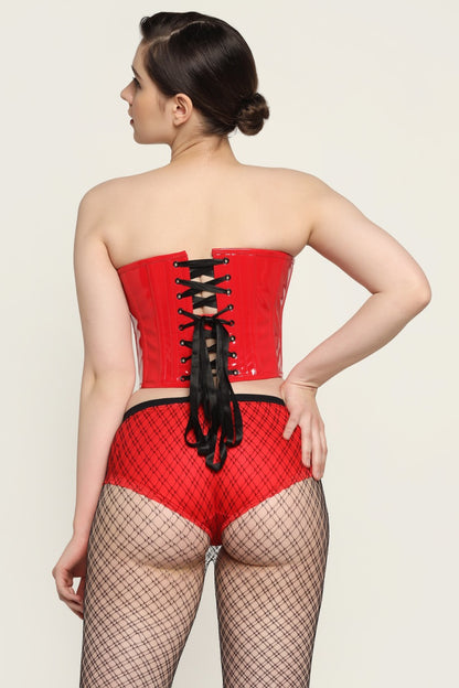 Red Pvc Corset Top