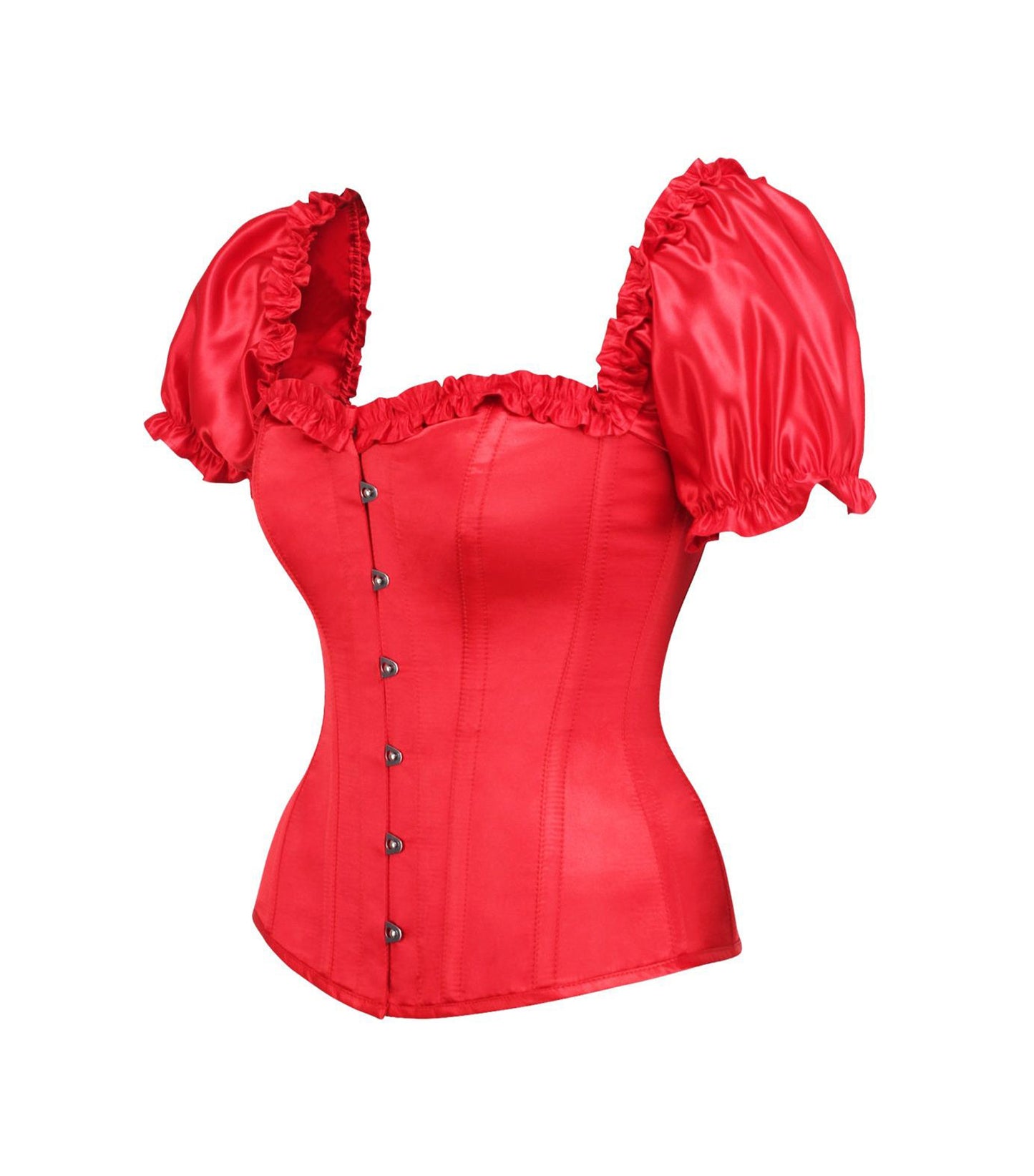 Red Satin Overbust Corset