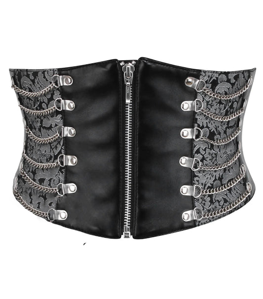 Faux Leather with BrocadeFaux Leather with Brocade