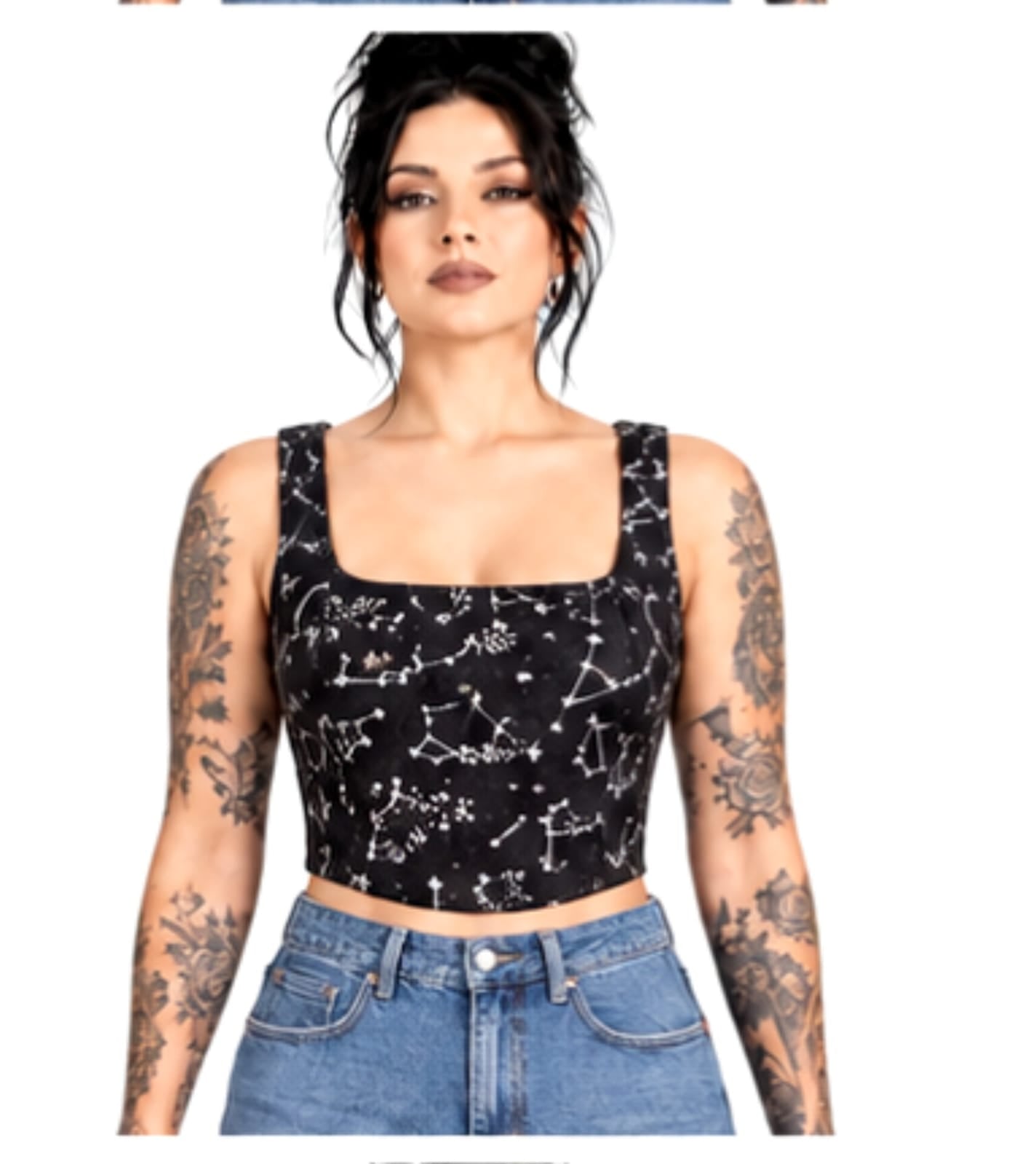 Constellation Cotton  Crop Top