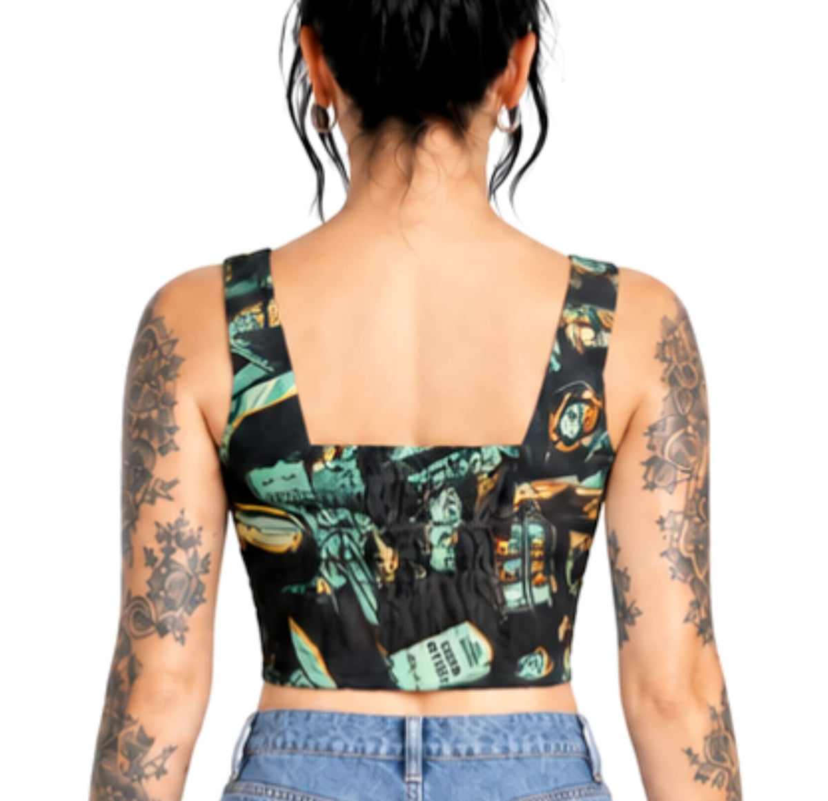 killerman printed Cotton  Crop Top