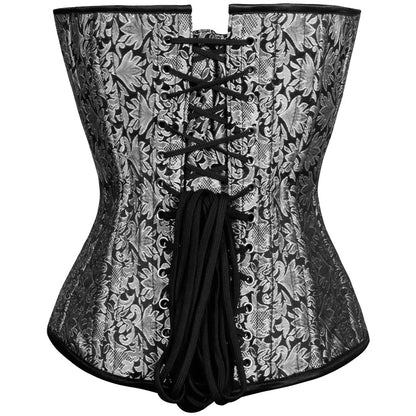 Chava Silver Waist Training Overbust Corset