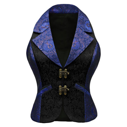 Blue Jacquard Waistcoat
