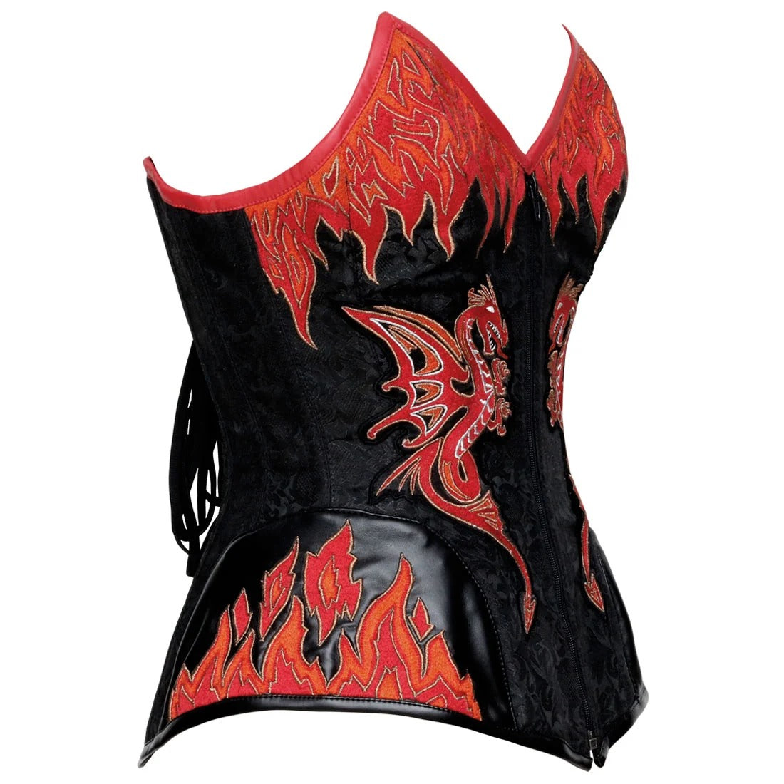 Authentic steel boned Red Dragon Overbust Corset