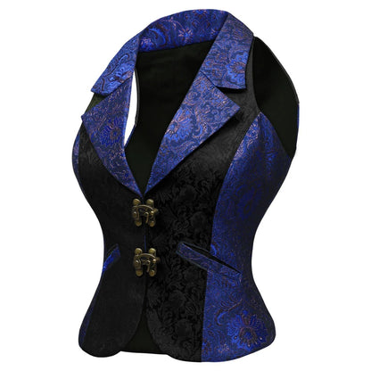 Blue Jacquard Waistcoat