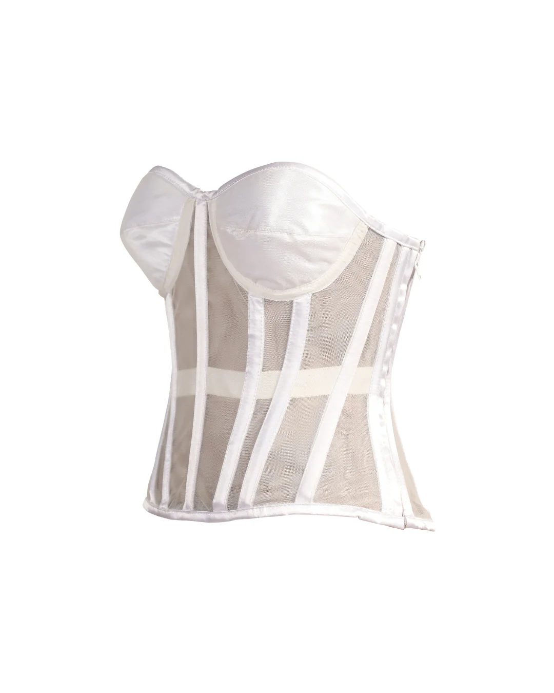 White Mesh Overbust Corset