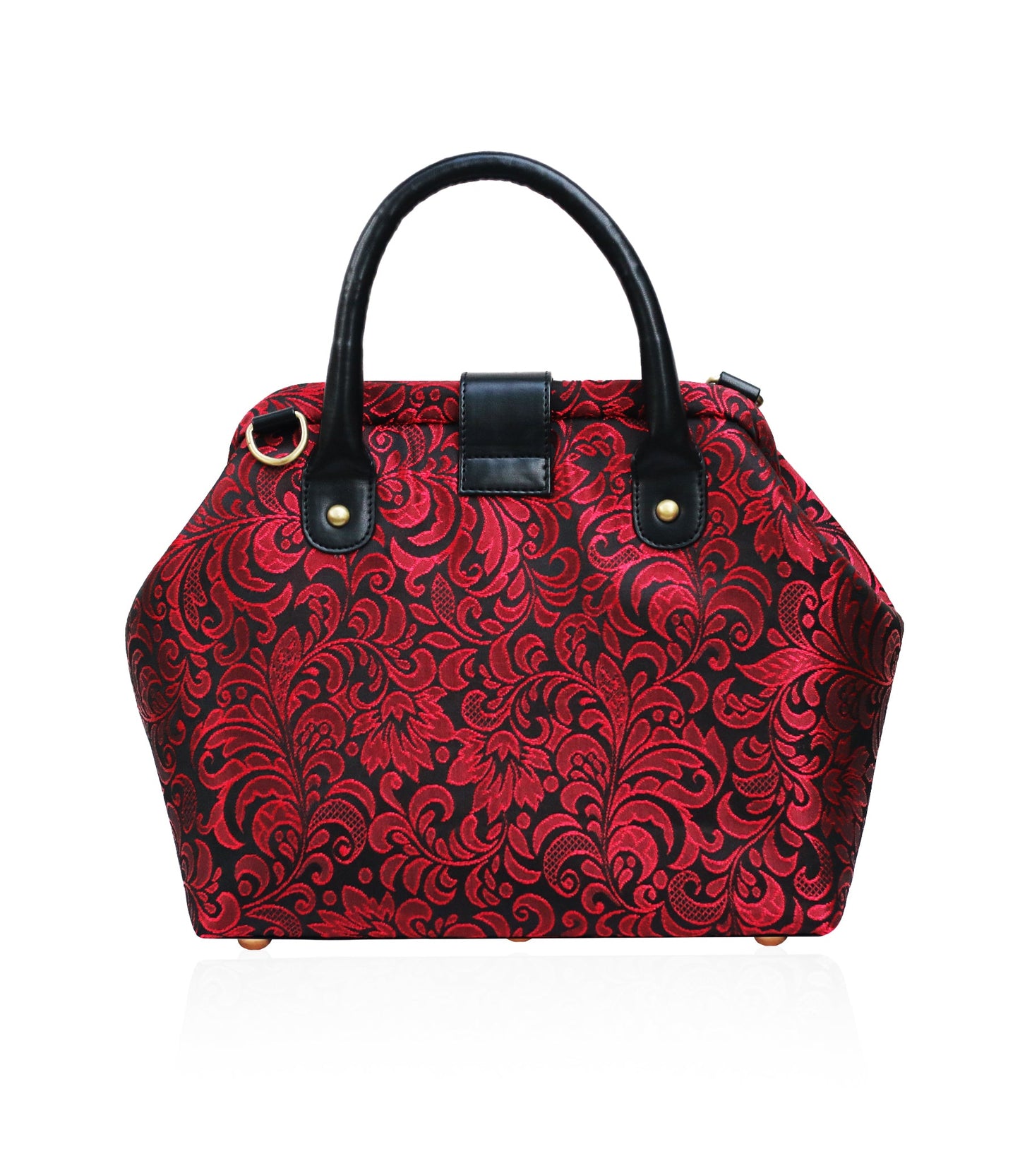 Mary Poppins Red Black Brocade Handbags