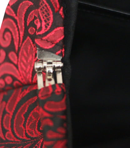 Mary Poppins Red Black Brocade Handbags