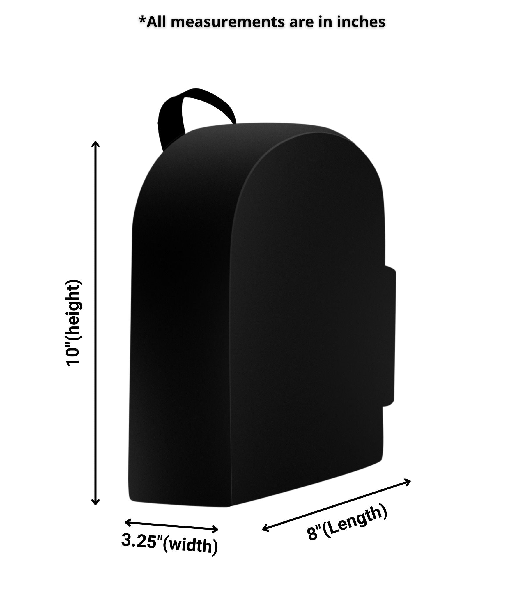 Black PVC Heart-Studded Mini Bag