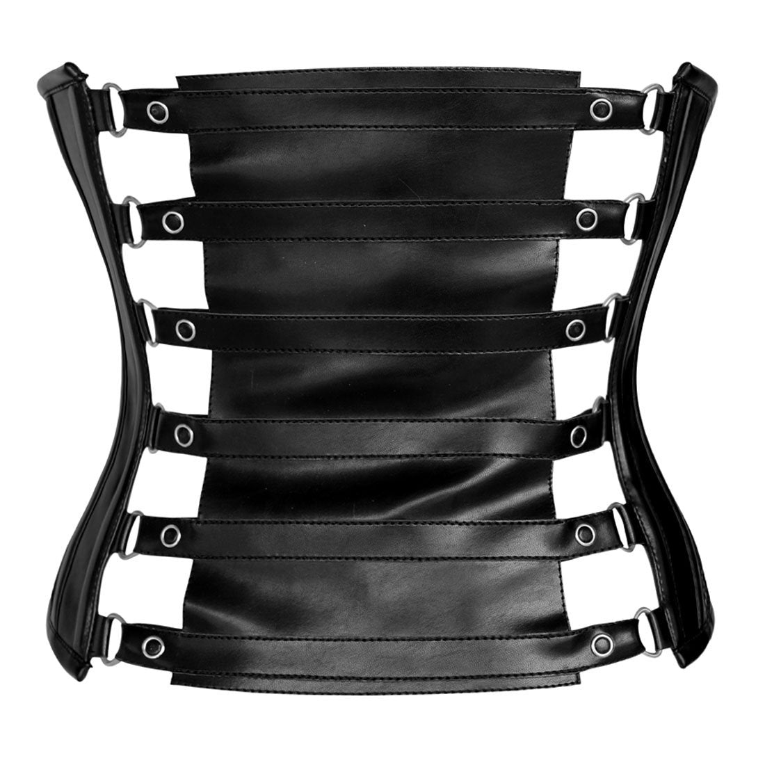 Gothic Punk Fetish Waist Cincher With Mesh - Corset Revolution