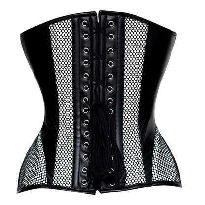 Seduce Killer Front Zip Corset Acrylic Boned - Corset Revolution