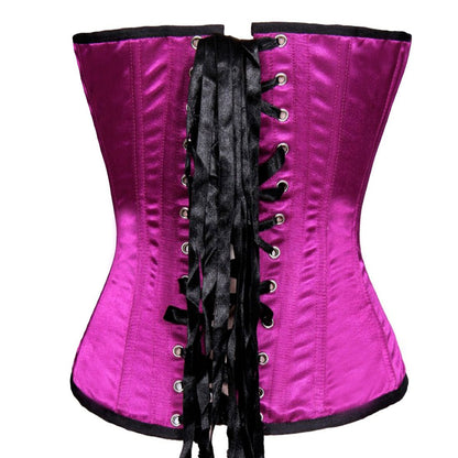 Saasta Fashion Magenta Overbust Corset - Corset Revolution