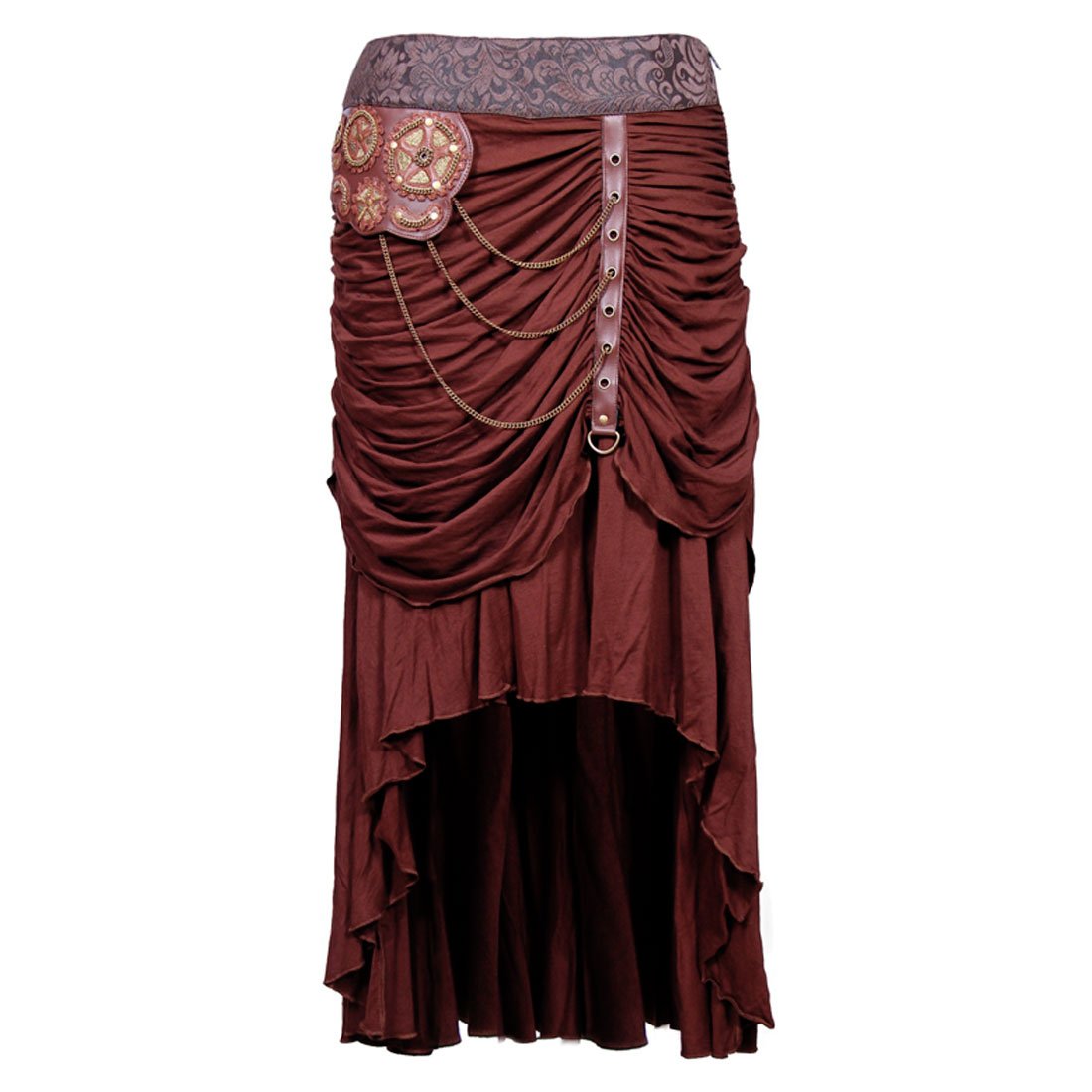 Persis Cotton Lycra Knitted Steampunk Skirt - Corset Revolution