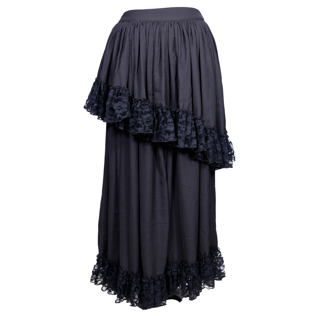 Rikke Moss Creape Net Frilled Long Skirt - Corset Revolution