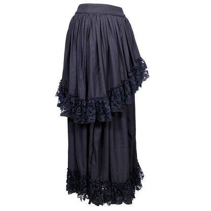 Rikke Moss Creape Net Frilled Long Skirt - Corset Revolution