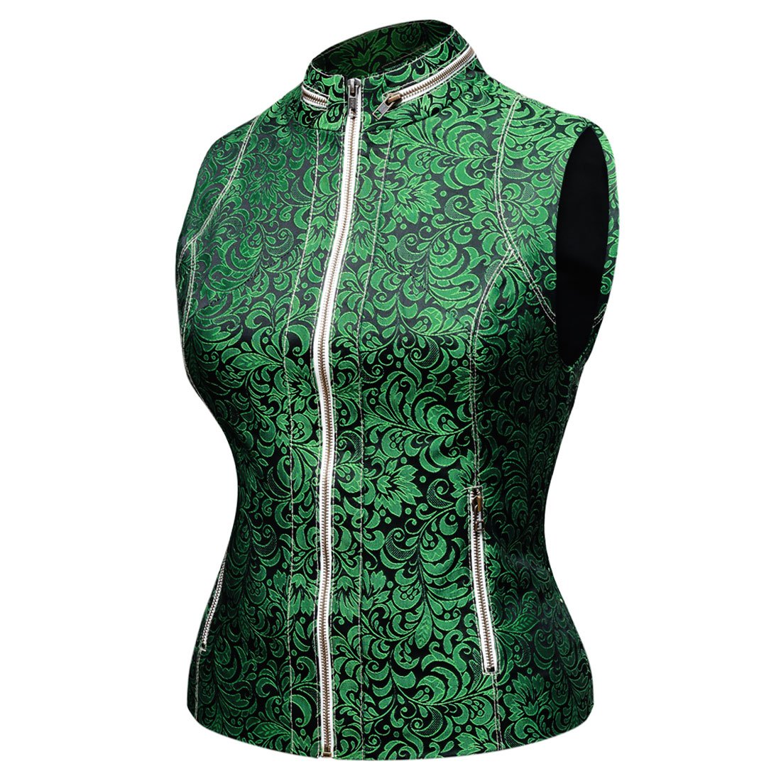 Celestine Sleeveless Jacquard Jacket - Corset Revolution