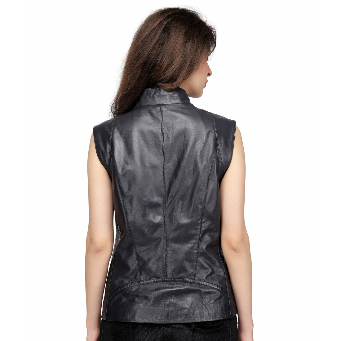 Luciana Black Women's Genuine Lamb Leather Jacket - Corset Revolution