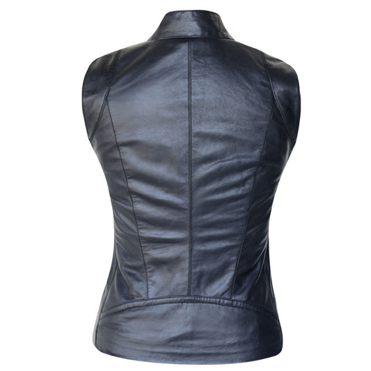 Luciana Black Women's Genuine Lamb Leather Jacket - Corset Revolution