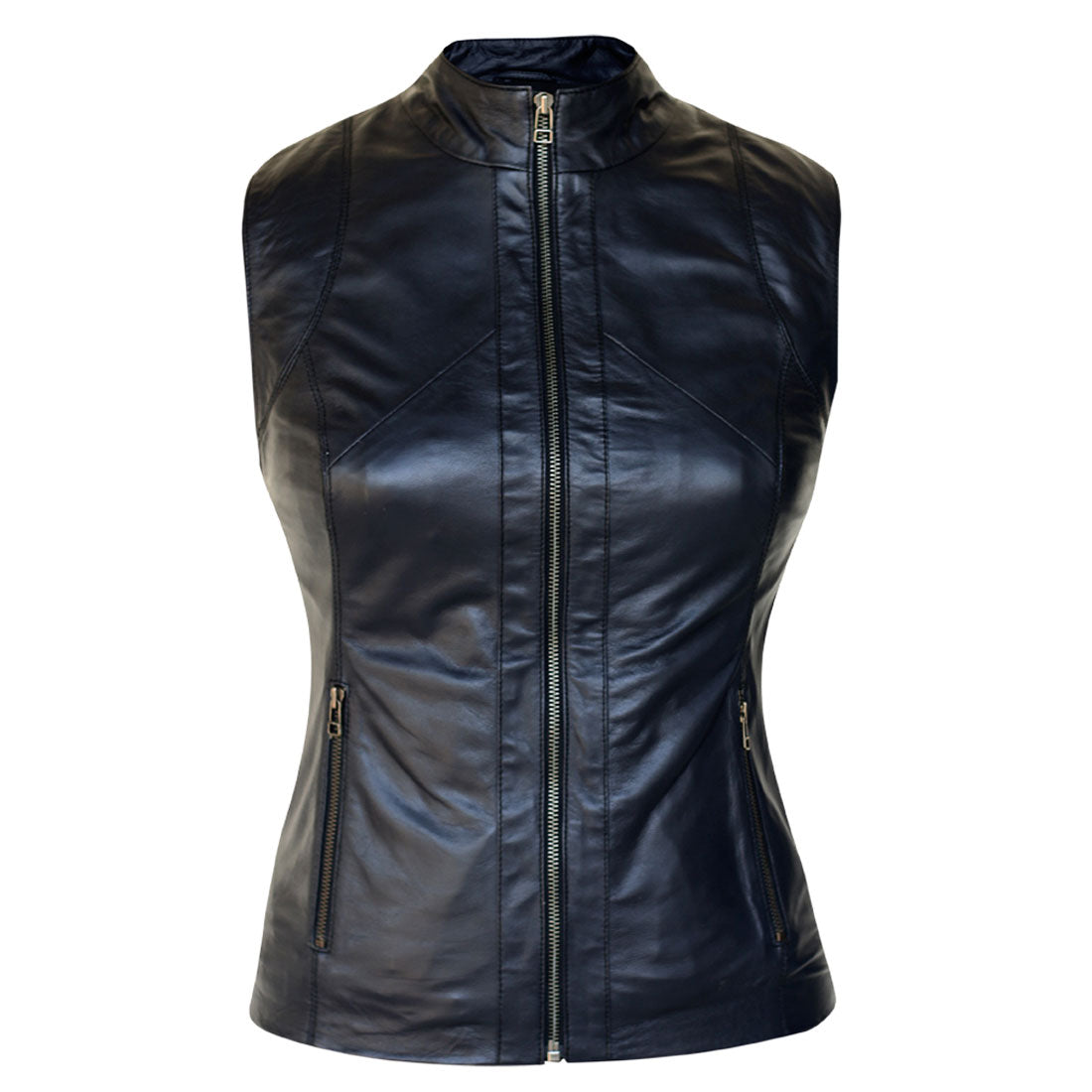 Luciana Black Women's Genuine Lamb Leather Jacket - Corset Revolution