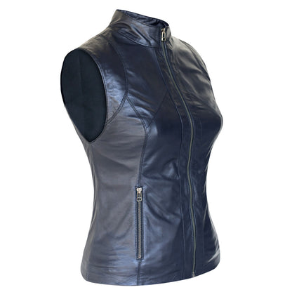 Luciana Black Women's Genuine Lamb Leather Jacket - Corset Revolution